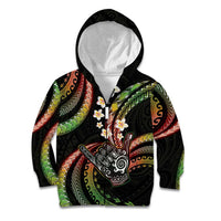 Hawaii Shaka Sign Kid Hoodie Fantastic Frangipani Reggae LT01 Zip Hoodie Reggae - Polynesian Pride