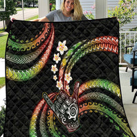 Hawaii Shaka Sign Quilt Fantastic Frangipani Reggae LT01 Reggae - Polynesian Pride
