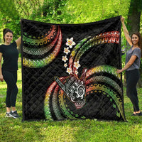 Hawaii Shaka Sign Quilt Fantastic Frangipani Reggae LT01 - Polynesian Pride