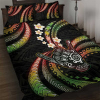 Hawaii Shaka Sign Quilt Bed Set Fantastic Frangipani Reggae LT01 Reggae - Polynesian Pride