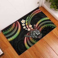 Hawaii Shaka Sign Rubber Doormat Fantastic Frangipani Reggae LT01 - Polynesian Pride