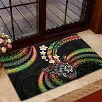 Hawaii Shaka Sign Rubber Doormat Fantastic Frangipani Reggae LT01 - Polynesian Pride