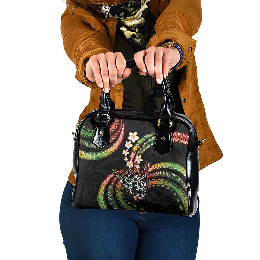 Hawaii Shaka Sign Shoulder Handbag Fantastic Frangipani Reggae LT01 One Size Reggae - Polynesian Pride