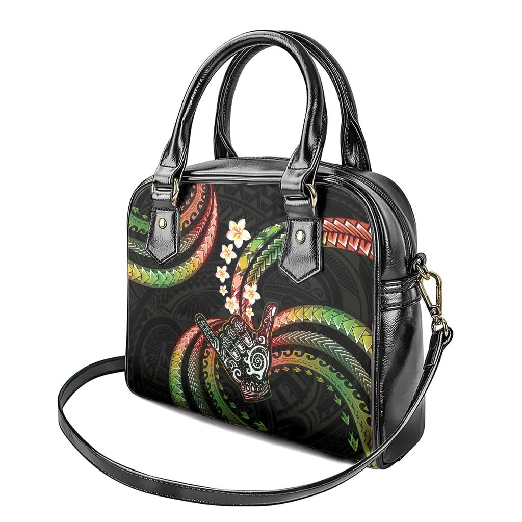 Hawaii Shaka Sign Shoulder Handbag Fantastic Frangipani Reggae LT01 - Polynesian Pride