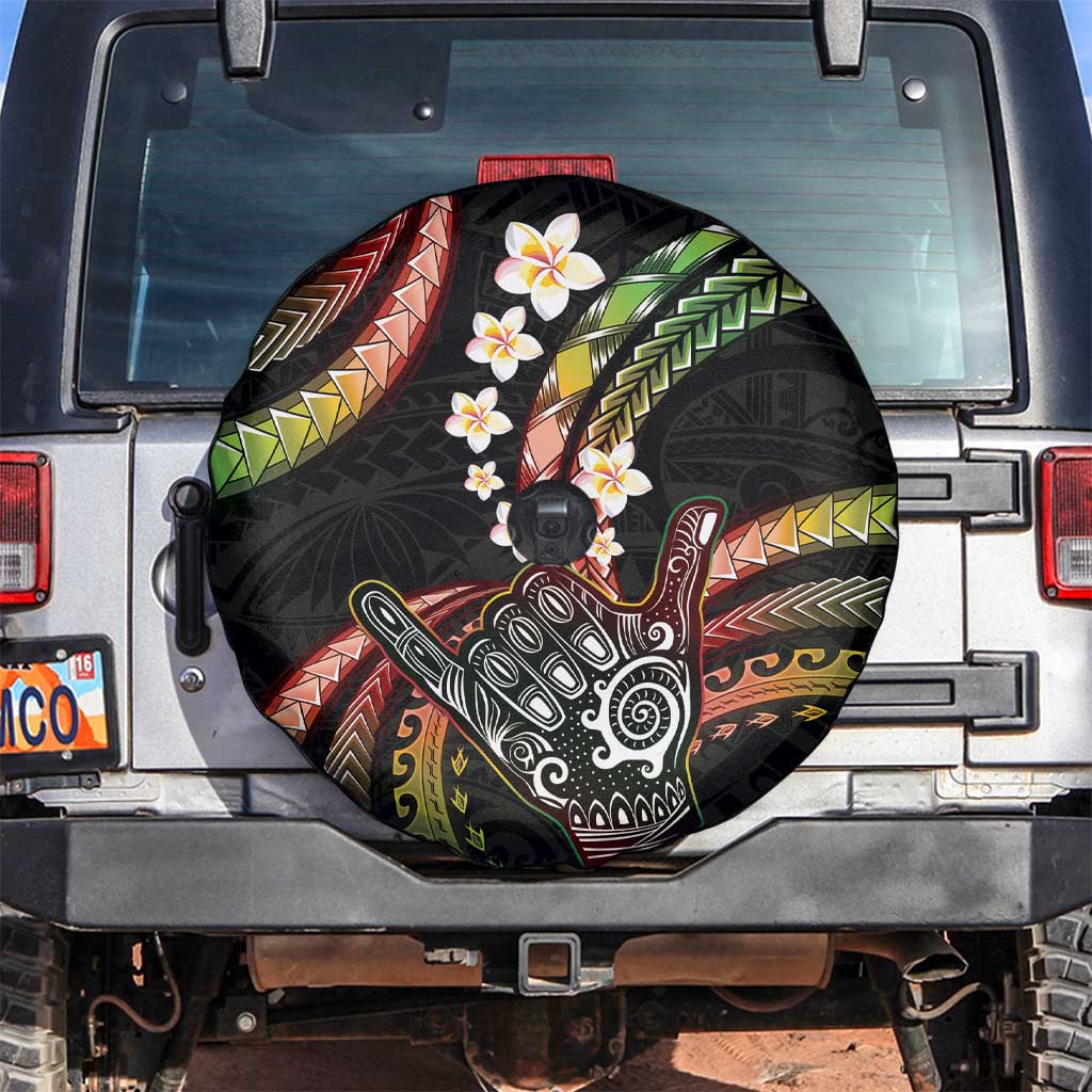 Hawaii Shaka Sign Spare Tire Cover Fantastic Frangipani Reggae LT01 Reggae - Polynesian Pride