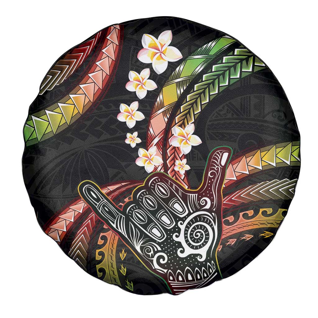Hawaii Shaka Sign Spare Tire Cover Fantastic Frangipani Reggae LT01 - Polynesian Pride