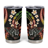 Hawaii Shaka Sign Tumbler Cup Fantastic Frangipani Reggae LT01 Reggae - Polynesian Pride