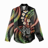 Hawaii Shaka Sign Women Casual Shirt Fantastic Frangipani Reggae LT01 - Polynesian Pride