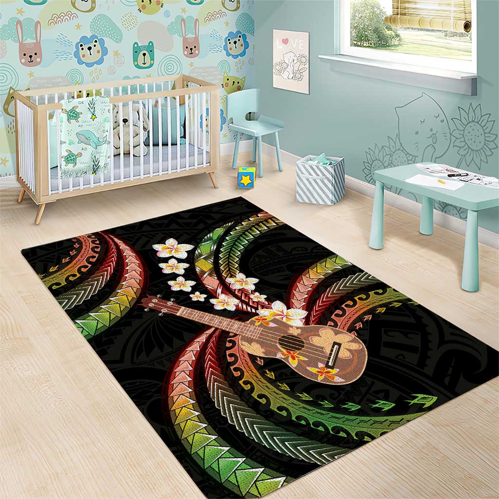 Hawaiian Ukulele Area Rug Jawaiian Fantastic Plumeria LT01 - Polynesian Pride