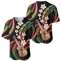 Hawaiian Ukulele Baseball Jersey Jawaiian Fantastic Plumeria LT01 - Polynesian Pride