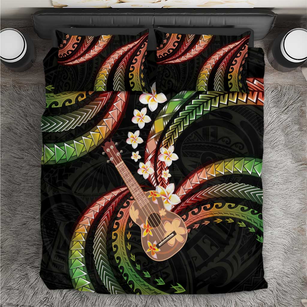Hawaiian Ukulele Bedding Set Jawaiian Fantastic Plumeria LT01 Reggae - Polynesian Pride