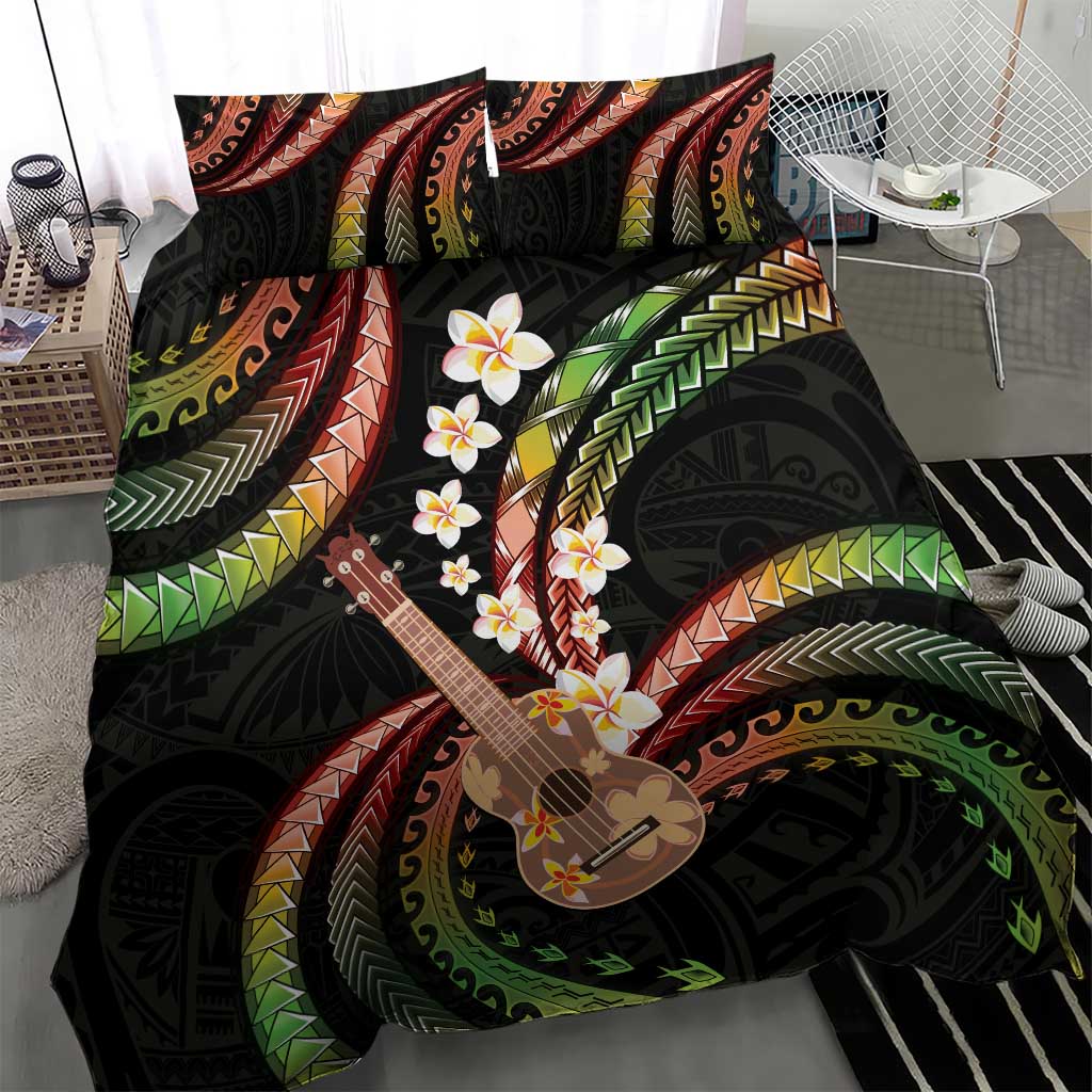 Hawaiian Ukulele Bedding Set Jawaiian Fantastic Plumeria LT01 - Polynesian Pride