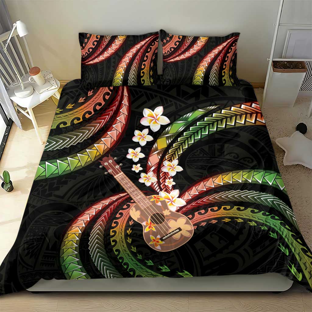 Hawaiian Ukulele Bedding Set Jawaiian Fantastic Plumeria LT01 - Polynesian Pride