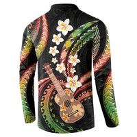 Hawaiian Ukulele Button Sweatshirt Jawaiian Fantastic Plumeria LT01 - Polynesian Pride