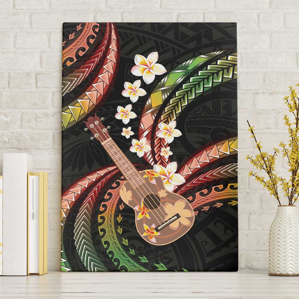 Hawaiian Ukulele Canvas Wall Art Jawaiian Fantastic Plumeria LT01 Without Frame Reggae - Polynesian Pride
