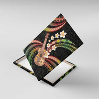 Hawaiian Ukulele Canvas Wall Art Jawaiian Fantastic Plumeria LT01 With Frame Reggae - Polynesian Pride