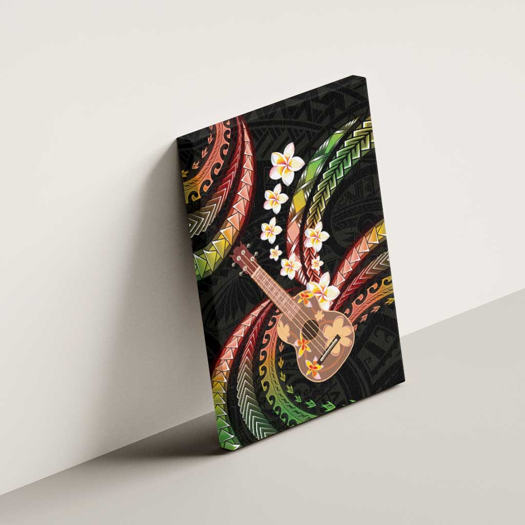 Hawaiian Ukulele Canvas Wall Art Jawaiian Fantastic Plumeria LT01 - Polynesian Pride