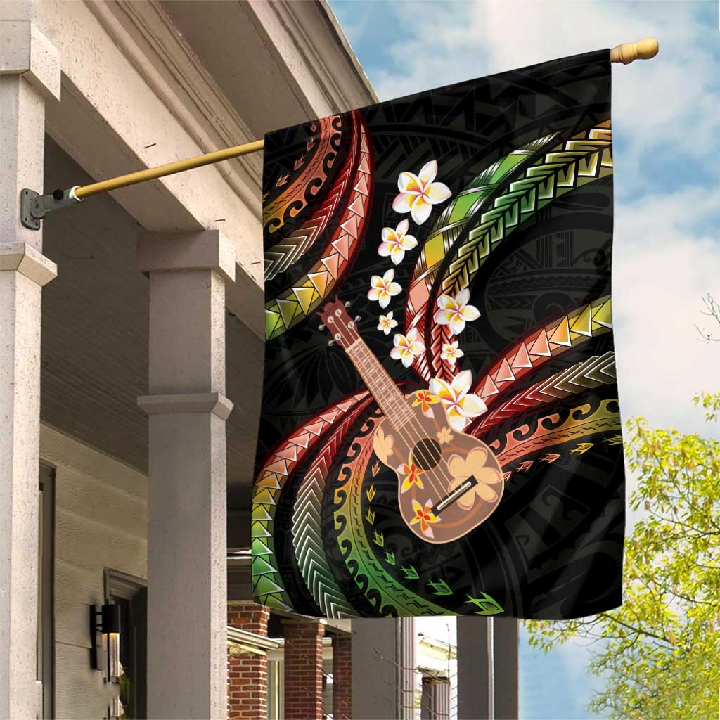 Hawaiian Ukulele Garden Flag Jawaiian Fantastic Plumeria LT01 House Flag Reggae - Polynesian Pride