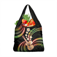 Hawaiian Ukulele Grocery Bag Jawaiian Fantastic Plumeria LT01 1-pack One Size Reggae - Polynesian Pride