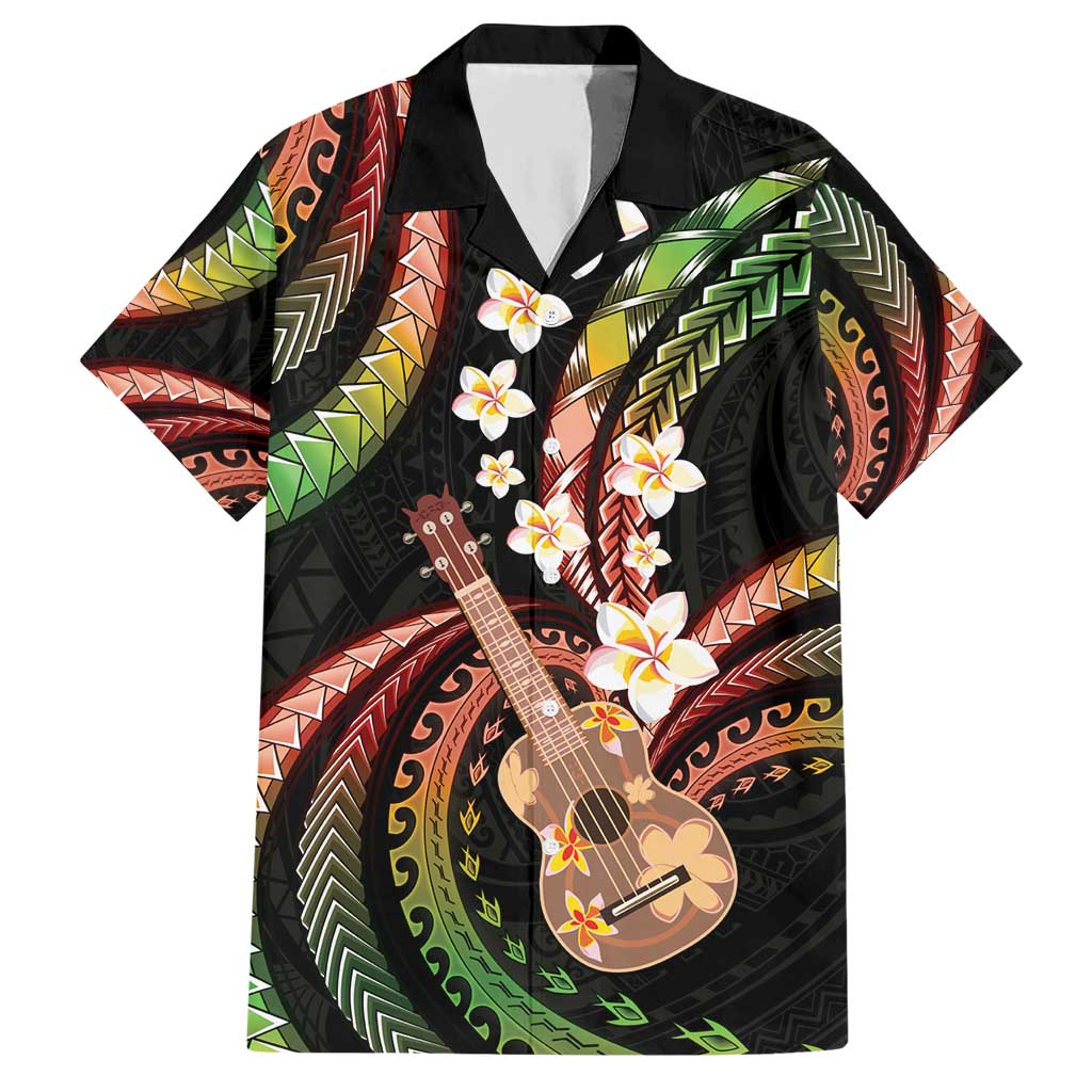 Hawaiian Ukulele Hawaiian Shirt Jawaiian Fantastic Plumeria LT01 Reggae - Polynesian Pride