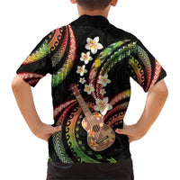 Hawaiian Ukulele Kid Hawaiian Shirt Jawaiian Fantastic Plumeria LT01 - Polynesian Pride