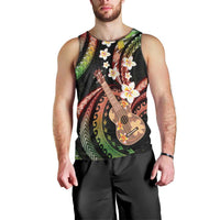 Hawaiian Ukulele Men Tank Top Jawaiian Fantastic Plumeria LT01 - Polynesian Pride