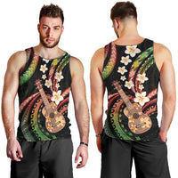 Hawaiian Ukulele Men Tank Top Jawaiian Fantastic Plumeria LT01 - Polynesian Pride