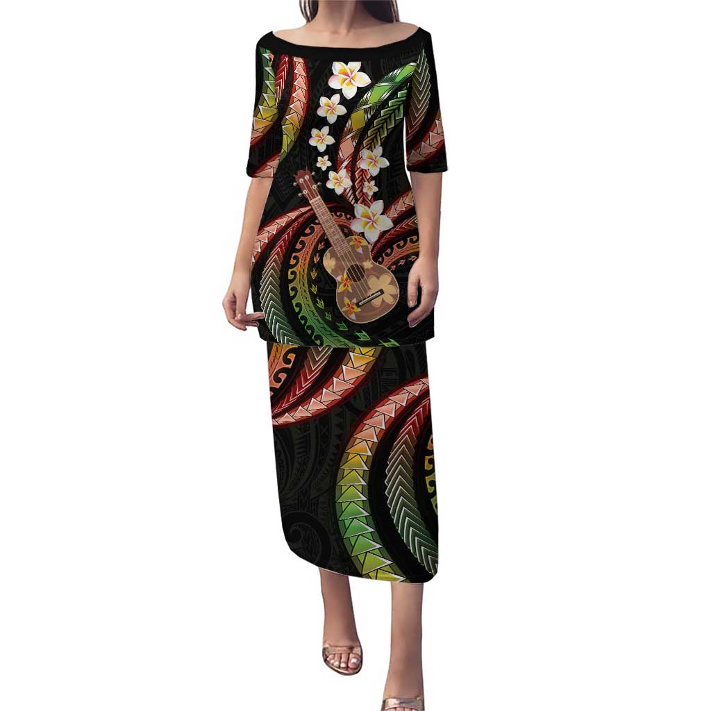 Hawaiian Ukulele Puletasi Jawaiian Fantastic Plumeria LT01 Long Dress Reggae - Polynesian Pride