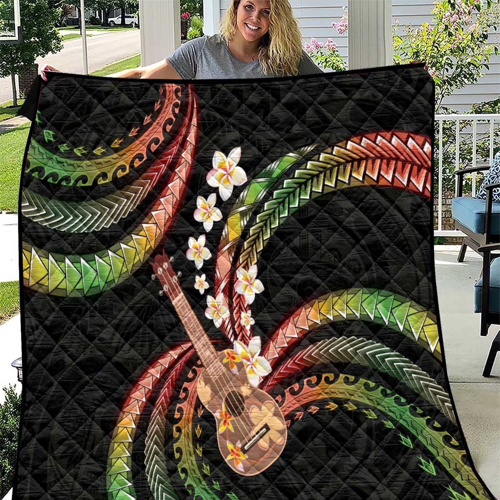 Hawaiian Ukulele Quilt Jawaiian Fantastic Plumeria LT01 Reggae - Polynesian Pride