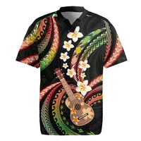 Hawaiian Ukulele Rugby Jersey Jawaiian Fantastic Plumeria LT01 Reggae - Polynesian Pride