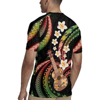 Hawaiian Ukulele Rugby Jersey Jawaiian Fantastic Plumeria LT01 - Polynesian Pride