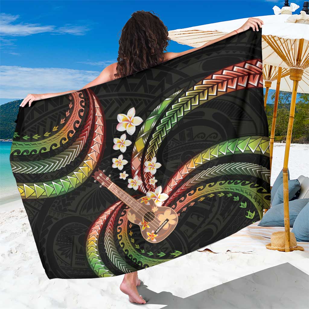 Hawaiian Ukulele Sarong Jawaiian Fantastic Plumeria LT01 One Size 44 x 66 inches Reggae - Polynesian Pride
