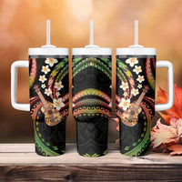Hawaiian Ukulele Tumbler With Handle Jawaiian Fantastic Plumeria LT01 - Polynesian Pride
