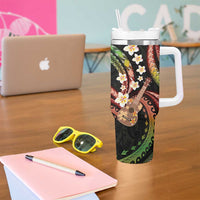 Hawaiian Ukulele Tumbler With Handle Jawaiian Fantastic Plumeria LT01 - Polynesian Pride