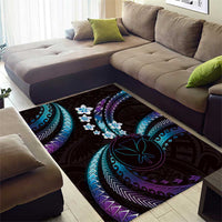 Hawaii Map Kanaka Maoli Area Rug Fantastic Frangipani Amethyst Gradient LT01 - Polynesian Pride
