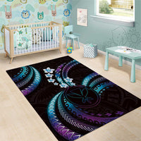 Hawaii Map Kanaka Maoli Area Rug Fantastic Frangipani Amethyst Gradient LT01 - Polynesian Pride