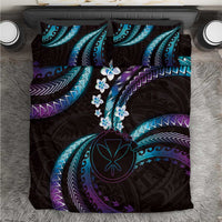 Hawaii Map Kanaka Maoli Bedding Set Fantastic Frangipani Amethyst Gradient LT01 Purple - Polynesian Pride
