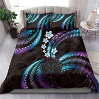 Hawaii Map Kanaka Maoli Bedding Set Fantastic Frangipani Amethyst Gradient LT01 - Polynesian Pride