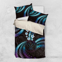Hawaii Map Kanaka Maoli Bedding Set Fantastic Frangipani Amethyst Gradient LT01 US Twin 172cm x 218cm Purple - Polynesian Pride