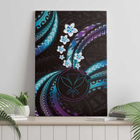Hawaii Map Kanaka Maoli Canvas Wall Art Fantastic Frangipani Amethyst Gradient LT01 - Polynesian Pride