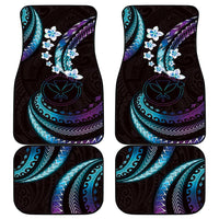 Hawaii Map Kanaka Maoli Car Mats Fantastic Frangipani Amethyst Gradient LT01 - Polynesian Pride