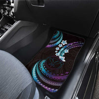 Hawaii Map Kanaka Maoli Car Mats Fantastic Frangipani Amethyst Gradient LT01 - Polynesian Pride