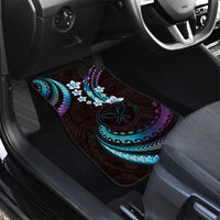 Hawaii Map Kanaka Maoli Car Mats Fantastic Frangipani Amethyst Gradient LT01 - Polynesian Pride