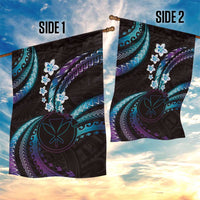 Hawaii Map Kanaka Maoli Garden Flag Fantastic Frangipani Amethyst Gradient LT01 - Polynesian Pride