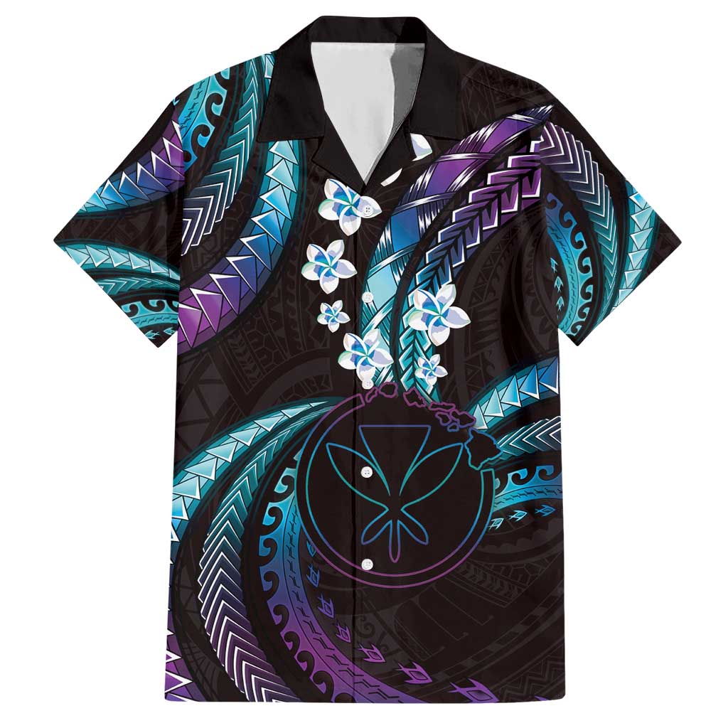 Hawaii Map Kanaka Maoli Hawaiian Shirt Fantastic Frangipani Amethyst Gradient LT01 Purple - Polynesian Pride