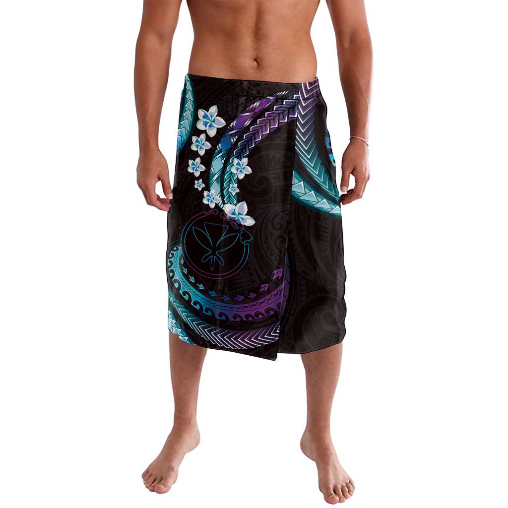 Hawaii Map Kanaka Maoli Lavalava Fantastic Frangipani Amethyst Gradient LT01 Purple - Polynesian Pride