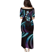 Hawaii Map Kanaka Maoli Puletasi Fantastic Frangipani Amethyst Gradient LT01 - Polynesian Pride