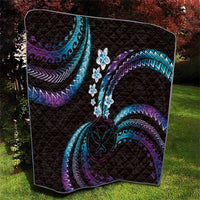 Hawaii Map Kanaka Maoli Quilt Fantastic Frangipani Amethyst Gradient LT01 - Polynesian Pride