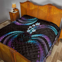 Hawaii Map Kanaka Maoli Quilt Fantastic Frangipani Amethyst Gradient LT01 - Polynesian Pride