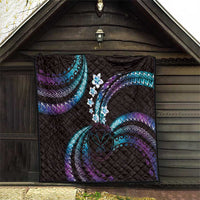 Hawaii Map Kanaka Maoli Quilt Fantastic Frangipani Amethyst Gradient LT01 - Polynesian Pride